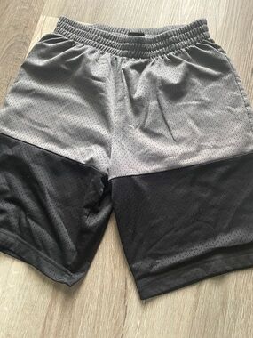 Jordan Two-Tone Gray and Black Mesh Athletic Shorts